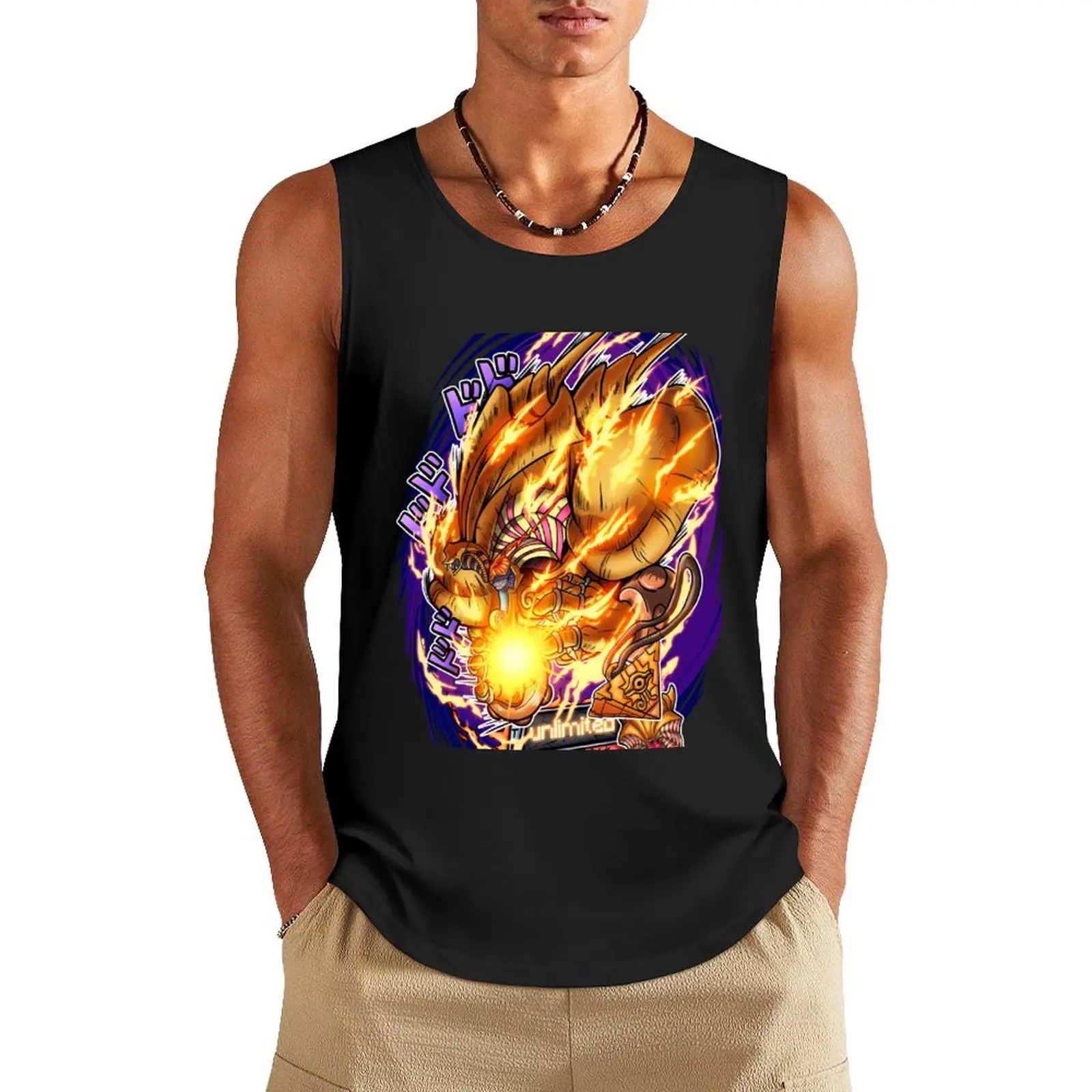 Exodia el prohibido camiseta sin mangas de verano para hombre Camiseta de algodón para hombre