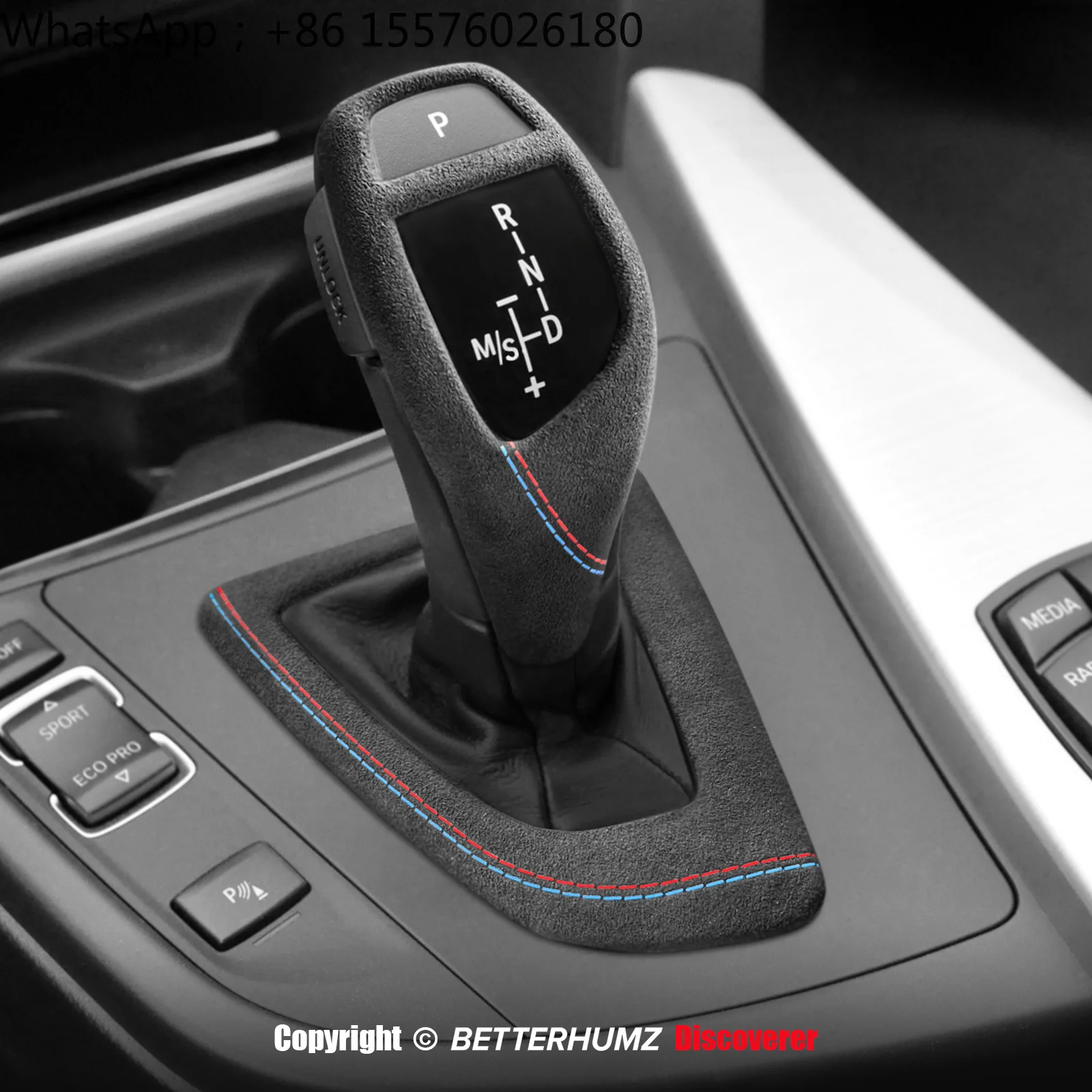 Car Gear Shift Knob Panel For BMW F20 F30 F10 F31 F32 F36 F34 F22 X3 X4 X5 X6 Made of Alcantara Cover Trim Interior Accessories