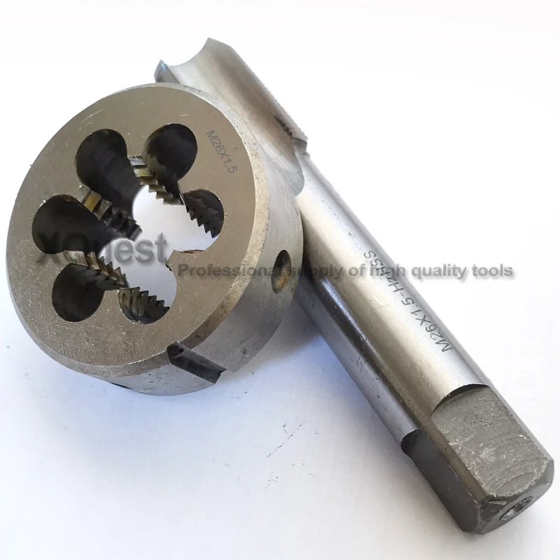 2pcs Metric Thread Tap and Die set M25 M26 M27 M28 M29 M30 Straight Flute plug taps dies M25X1 M26X1.5 M27X1.5 M28X2 M30X1.5