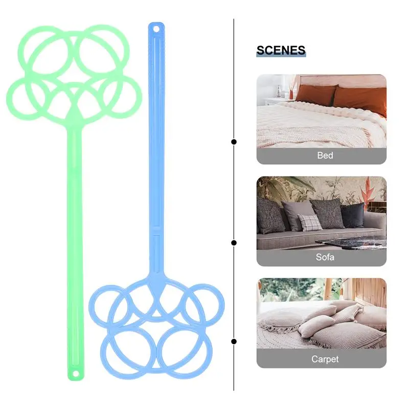 2 Chiếc Tay Cầm Dài Nhựa Cotton Chần Gòn Hút Bụi Nhà Phòng Sấy Loại Bỏ Bụi Bắn Vệ Sinh Đánh Công Cụ (Ngẫu Nhiên màu Sắc)