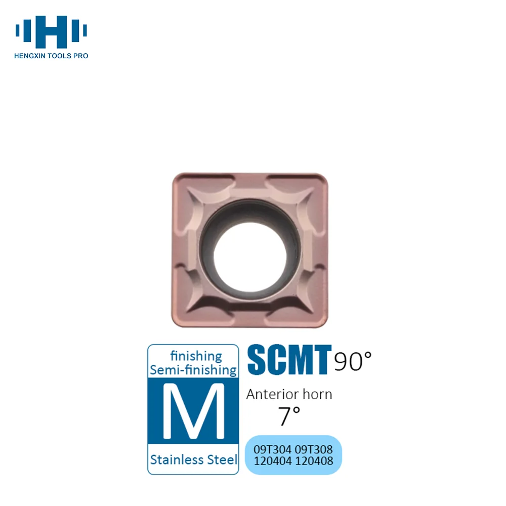 

HENGXIN Tungsten Carbide Inserts SCMT09T304 SCMT09T308 SCMT120404 SCMT120408 Turning Tool Cutting Tools CNC Lathe Cutter Tools