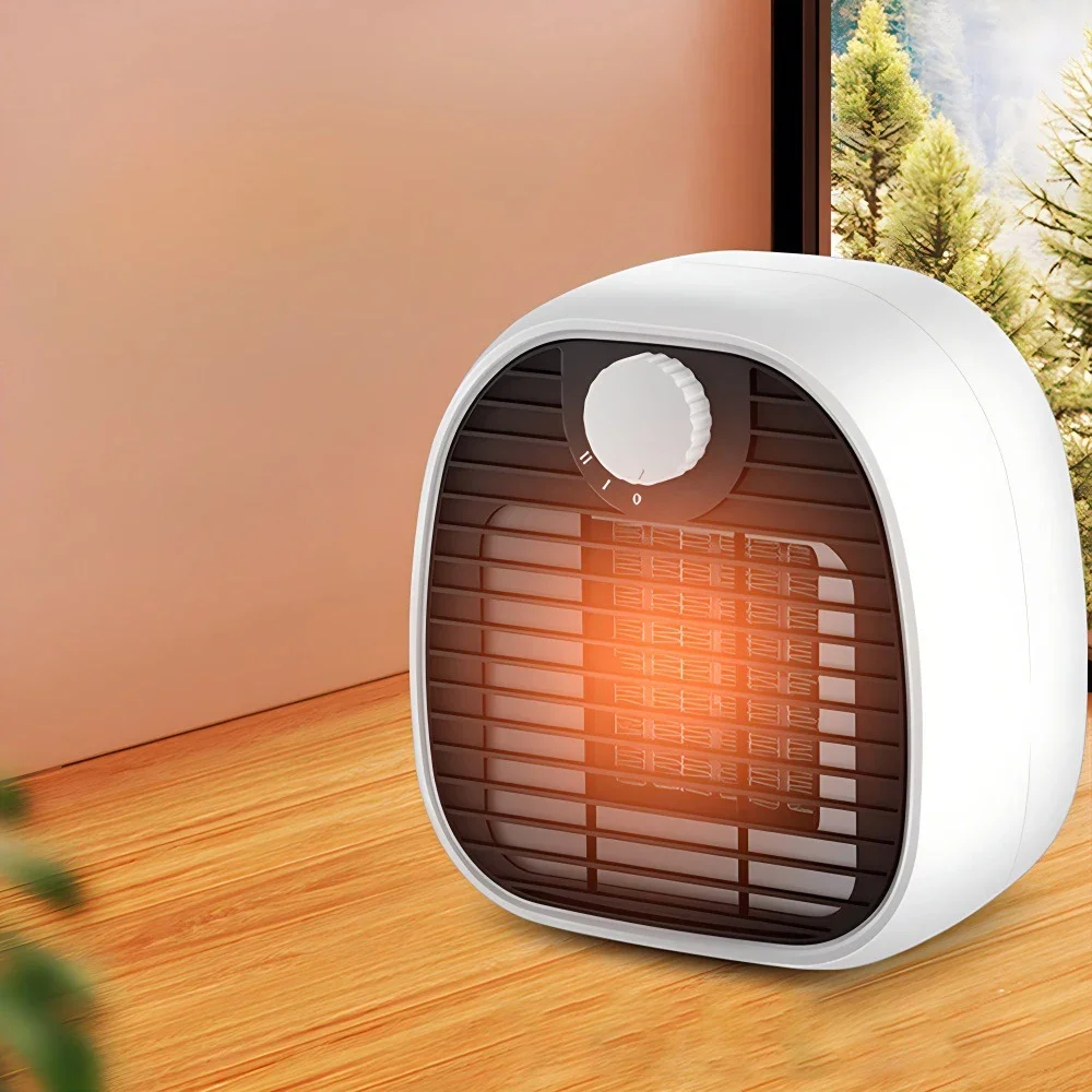 Car Heating Fans Mini Space Heater Fast Heating Desktop Fan with High Power Compact and Convenient Small Portable Heater Fan
