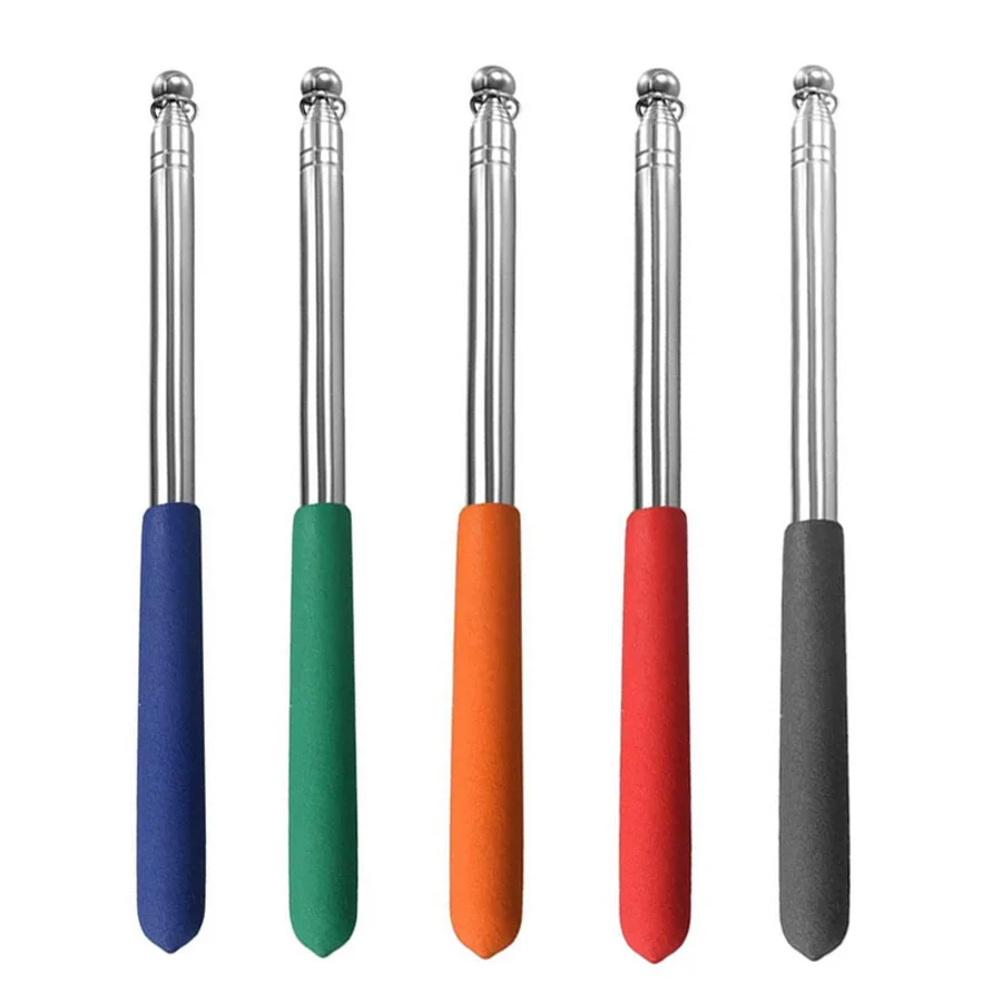 1.2m Stainless Steel Extendable Telescopic Pointer Portable Waving Flagpole for Teaching Classroom Pointe