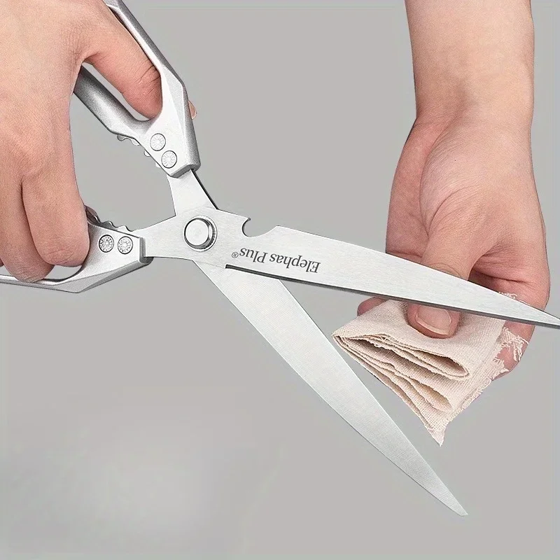 Extended Stainless Steel Kitchen Scissors Heavy Duty BBQ Scissors for Meat, Chicken Bones & Steak - Multi-Purpose Cooking Shears