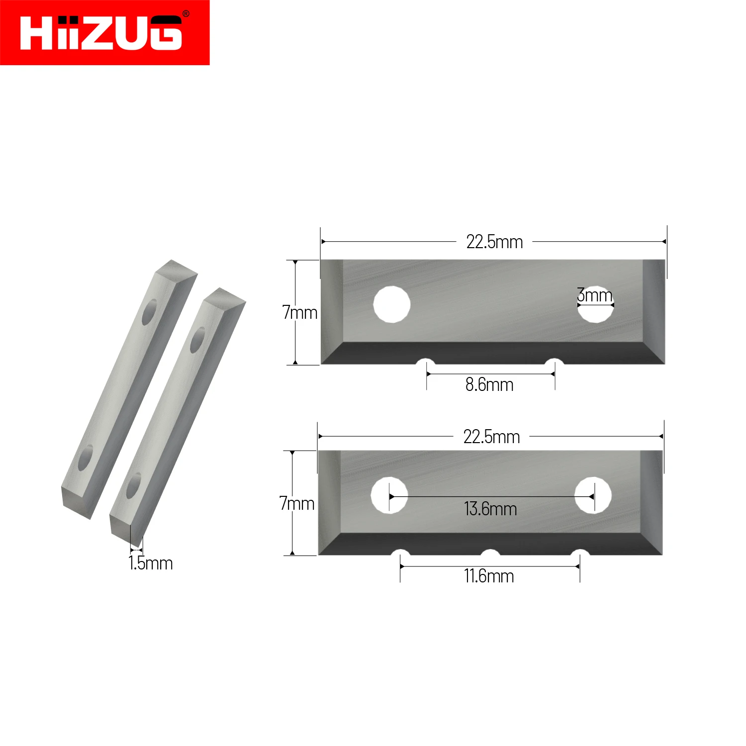22.5mm Carbide Inserts for Keyhole Router Bit