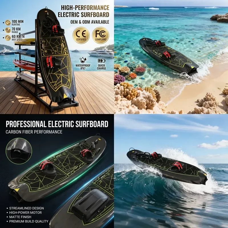 BONCN EPP Waterproof 72V High Strength Portable Electric Surfboard for Offshore Use-Unisex