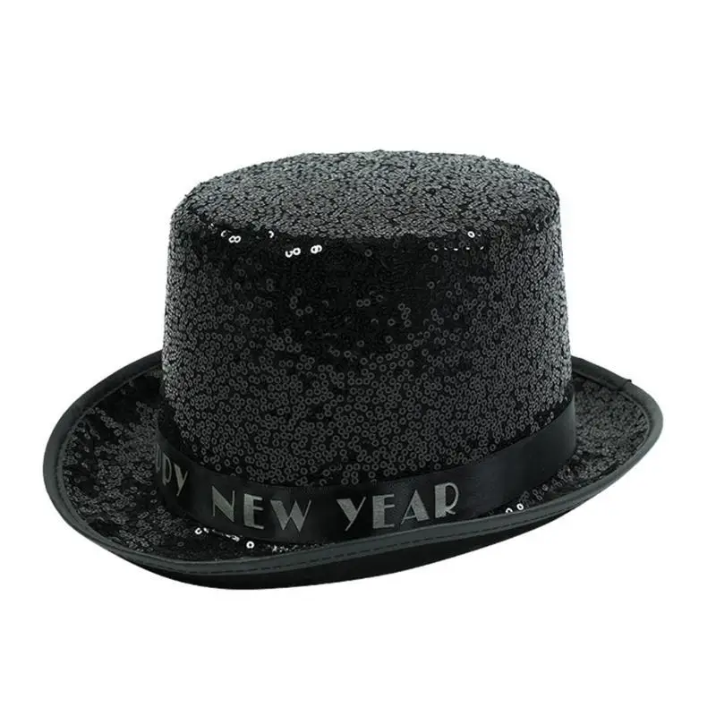 31BB Trendy Sequins Hat Celebrate New Years Hat Polyester Party Multifunctional Hat