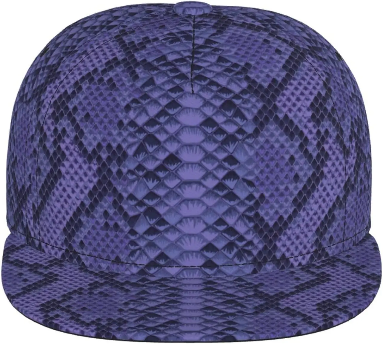 Purple Animal Snake Skin Print Baseball Cap for Men Women, Adjustable Trucker Hat Snapback Sun Dad Cap Lightweight Unisex