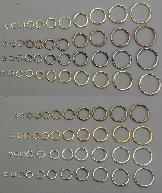 300pcs Open Jump Rings Findings 0.7x4mm,5mm,6mm 8Colors