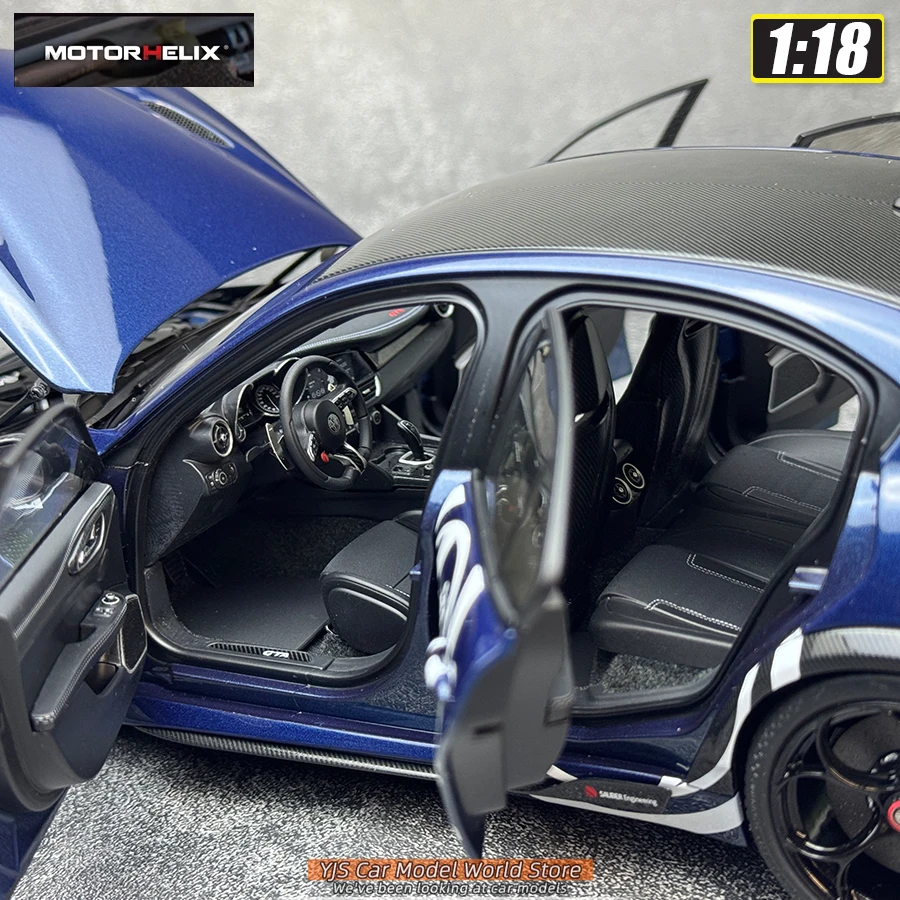 MOTORHELIX 1/18 Alfa Romeo Giulia GTA Sportwagen metalen automodel statische displaystukken vakantiecadeaucollectie