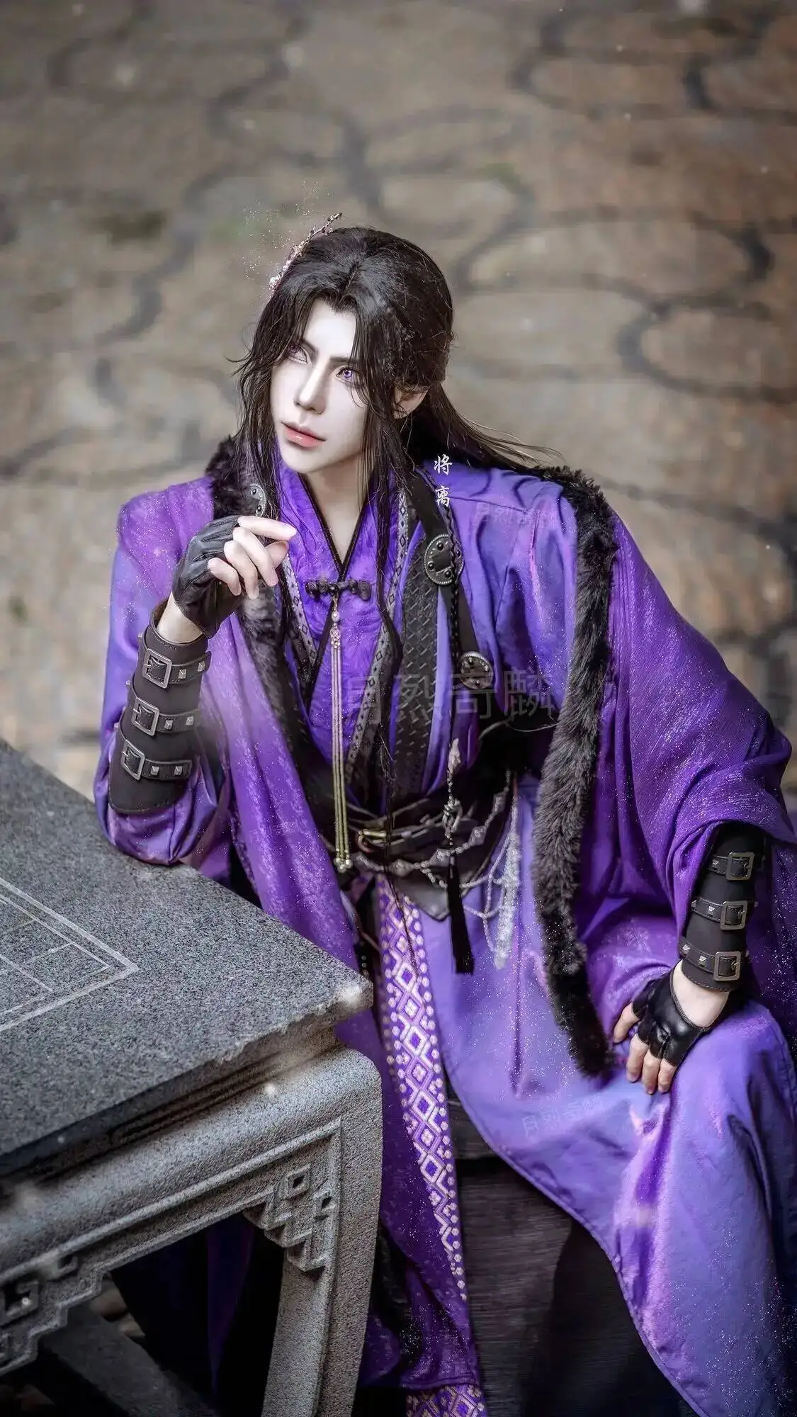 Anime Zu Shi Mo Dao Wei Cosplay Wuxian Jiang Cheng Costume Hanfu Grandmaster Of Demonic Cultivation Juvenile Ver. Halloween view 2