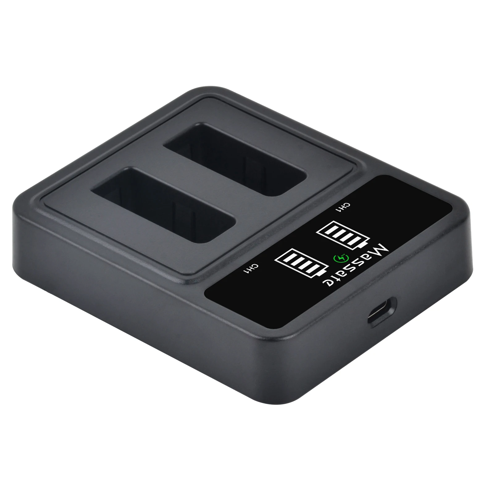 

Massate Dual USB Charger for EN-EL14 EN-EL25 NP-FW50 LP-E10 LP-E12 LP-E17 NP-W126 Batteries, PD20W Fast Charging LCD Display