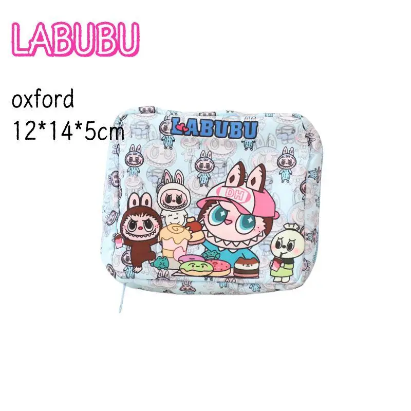 New Labubu Cartoon Storage Bag Sanitary Pad Storage Bag Cute Cartoon Girl Multifunctional Portable Wallet Cosmetics Storage Bag