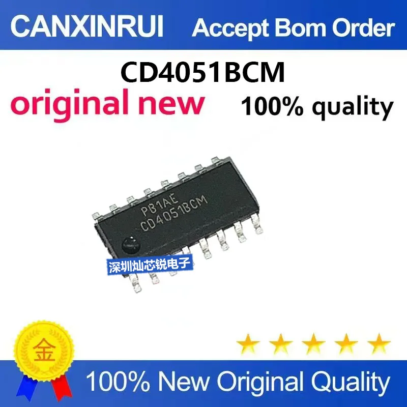 (5-100pieces)Brand New Original CD4051BCM CD4051 SMD SOP16 Multiplexer