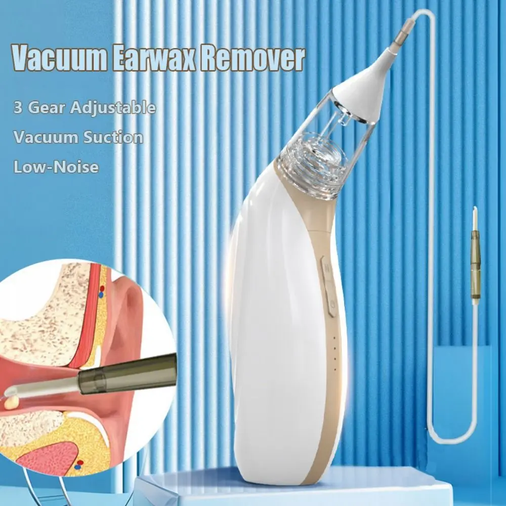 3 Gear Adjustable Vacuum Earwax Remover Intelligent Vacuum Suction Ear Cleaning Kits Low-Noise Ear Care Earwax Picking Tool