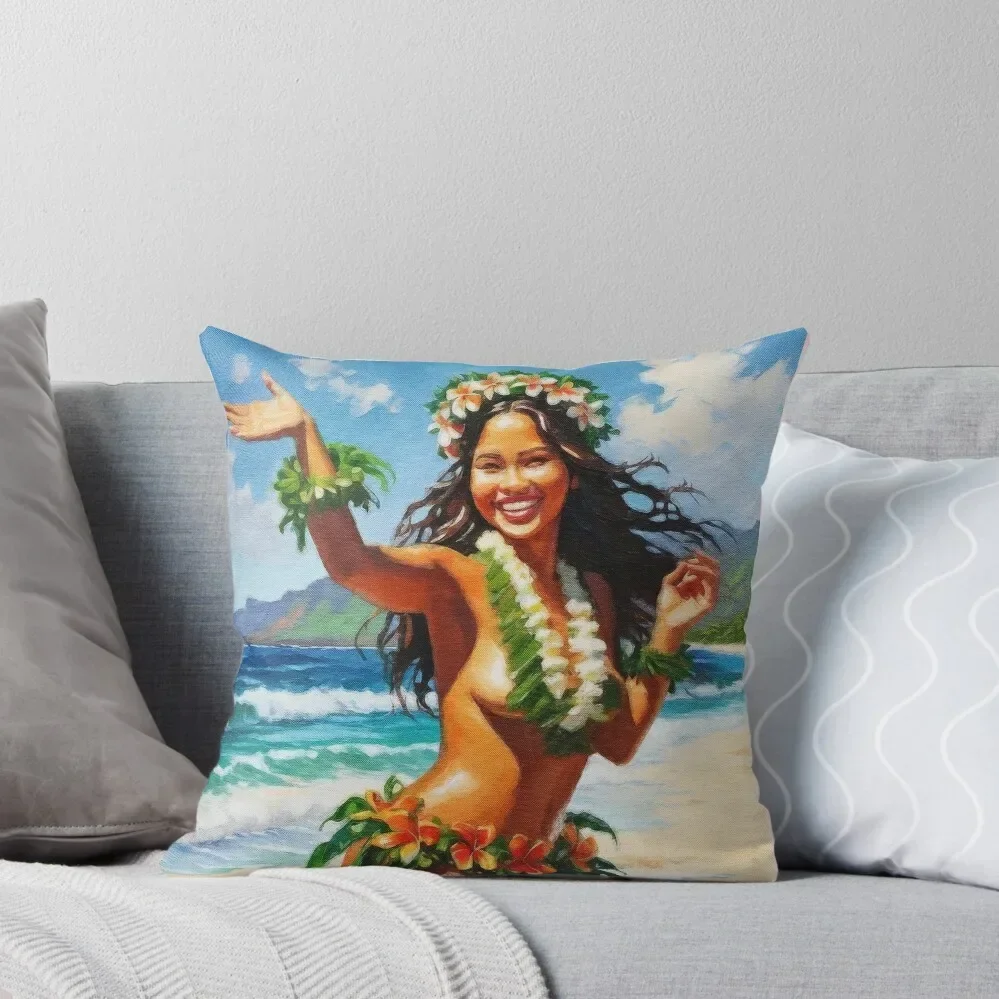 

Hula Dancer - Pacific Islands Series Throw Pillow luxury home accessories Cushions Home Decor Pillowcases pillow