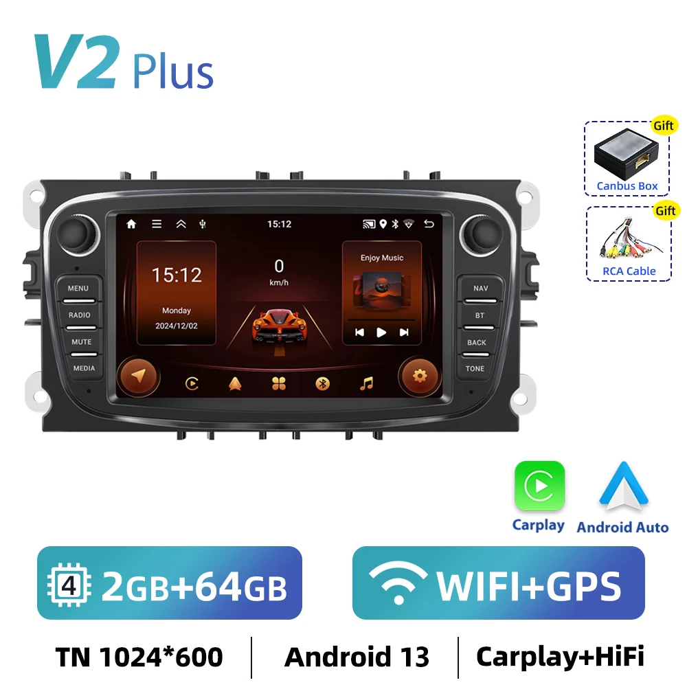 Carplay Android Radio Voor Ford Focus 2 2008-2011 S-Max Mondeo Galaxy C-Max Auto Multimedia Speler Gps Stereo Intelligent Systeem