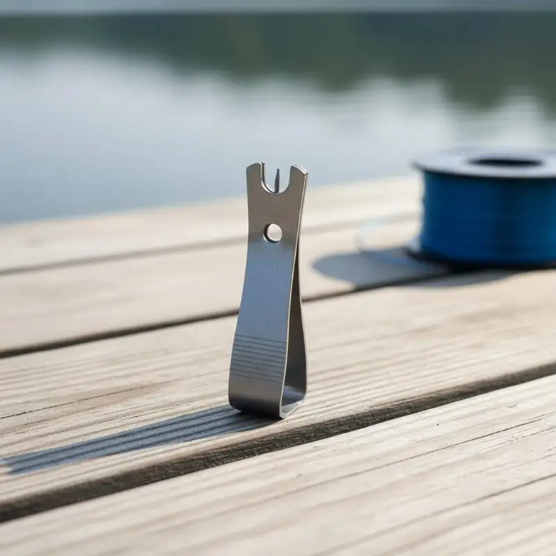 Stainless Steel Fishing Line Nipper with Sharp Edge 2-in-1 Multi-Tool Wire Clipper for Rapid Cutting on Dock Pier Fishing