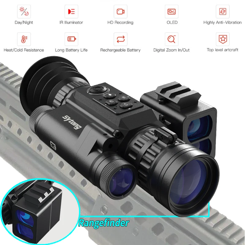 Sytong HT60LRF IR Night Vision Telescope Sight Hunting for Rifle With Rangefinder Caza Night Vision Riflescope Hunt Aim Sight