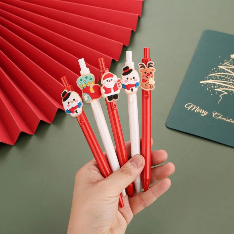 5/10 Pcs Santa Caneta gel Caneta neutra Caneta assinatura 0,5 mm Caneta diário