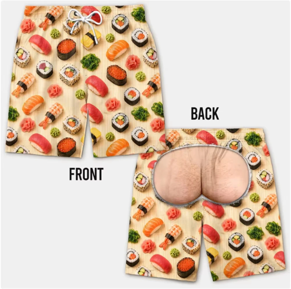 Funny 3D Print Buttock Pattern - Trunk Breathable Men 评论和价格