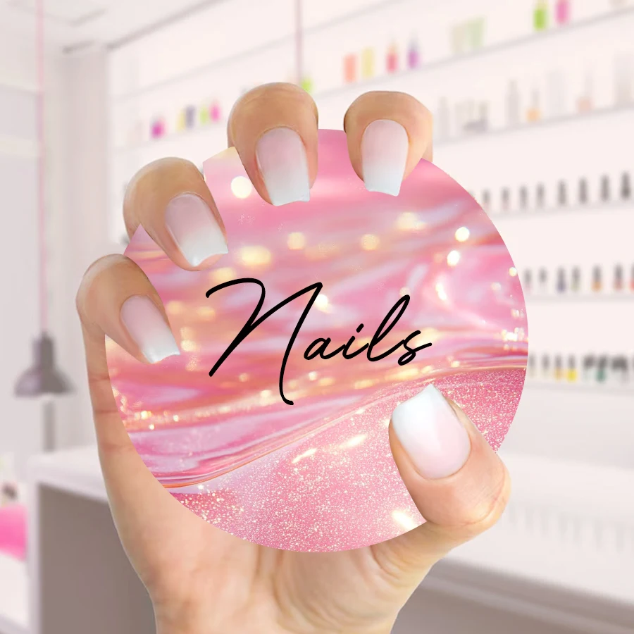 10Pcs/Lot Nail Art Display Card Board, Manicure Nailfie Disc, Nail Salon Accessory, Nail Tech Photo Prop, Nail Selfie Disc Board
