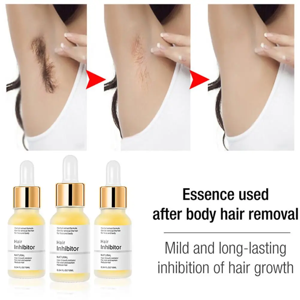 

Permanent Hair inhibition Serum Painless Hair Remover Armpit Legs Arms Hair Growth Inhibitor Depilatory Body Cream Care Oil