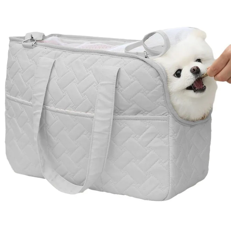 

Patazone Pet Transport Bag for Small Cats Puppies One Large Bag with Multiple Pockets Soft Mesh Breathable Cushion for Outdoor