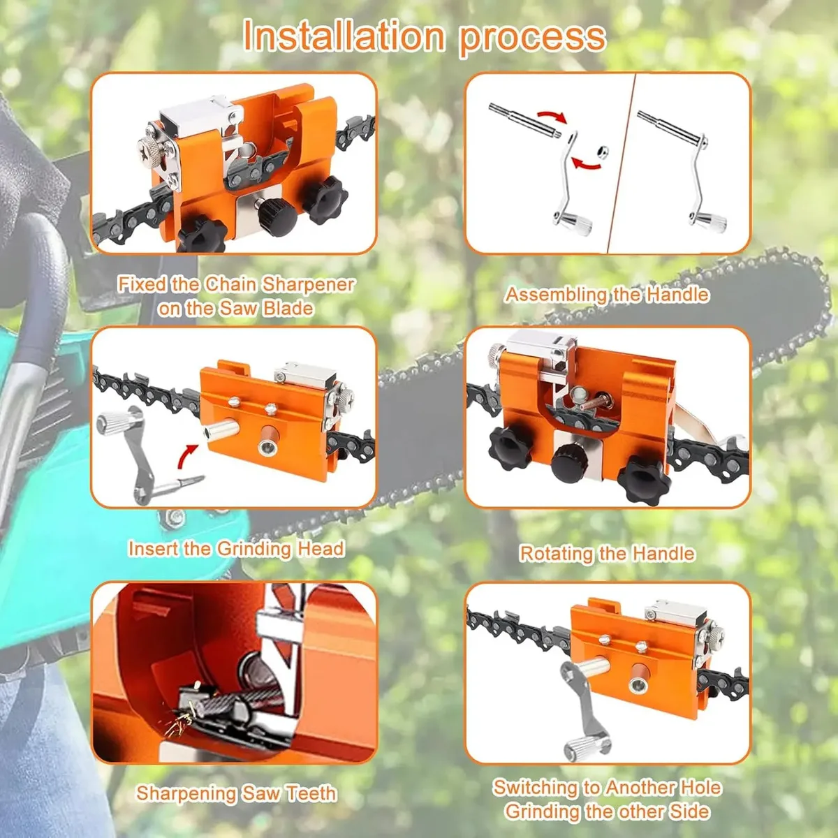 Fast Chain Saw Sharpener Tool,Chainsaw Sharpening Kit | Electric Chainsaw File/Sharpener Accessories for All Kind Of Chain Saws