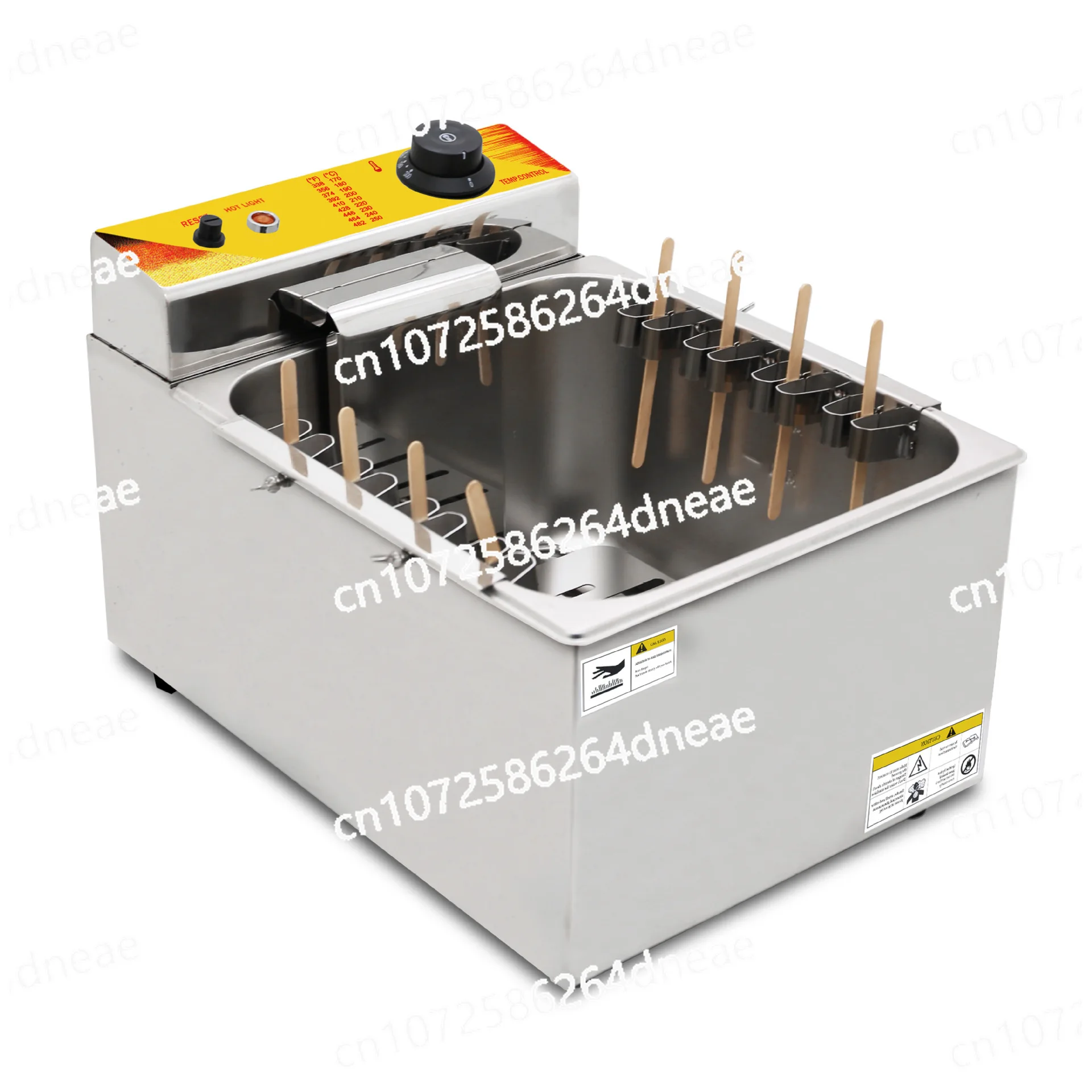 Cheese Hot Dog Stick Fryer, Stainless Steel Electric Fryer 12L Fryer, Electric Horizontal Bar Fryer