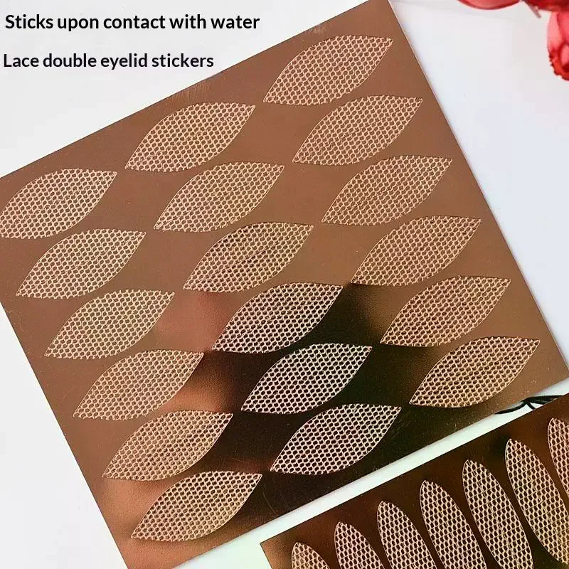 5 Sheets Lift Strips Makeup Tools Beauty Double Eyelid Tape Lace Mesh Eyelid Sticker Invisible Eye Stickers Self-Adhesive Fiber