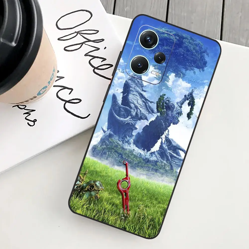 X_xenoblades Phone Case For Redmi Note 13 Pro Plus 12 11 A3X A1 A2 13C 12C Black Cases