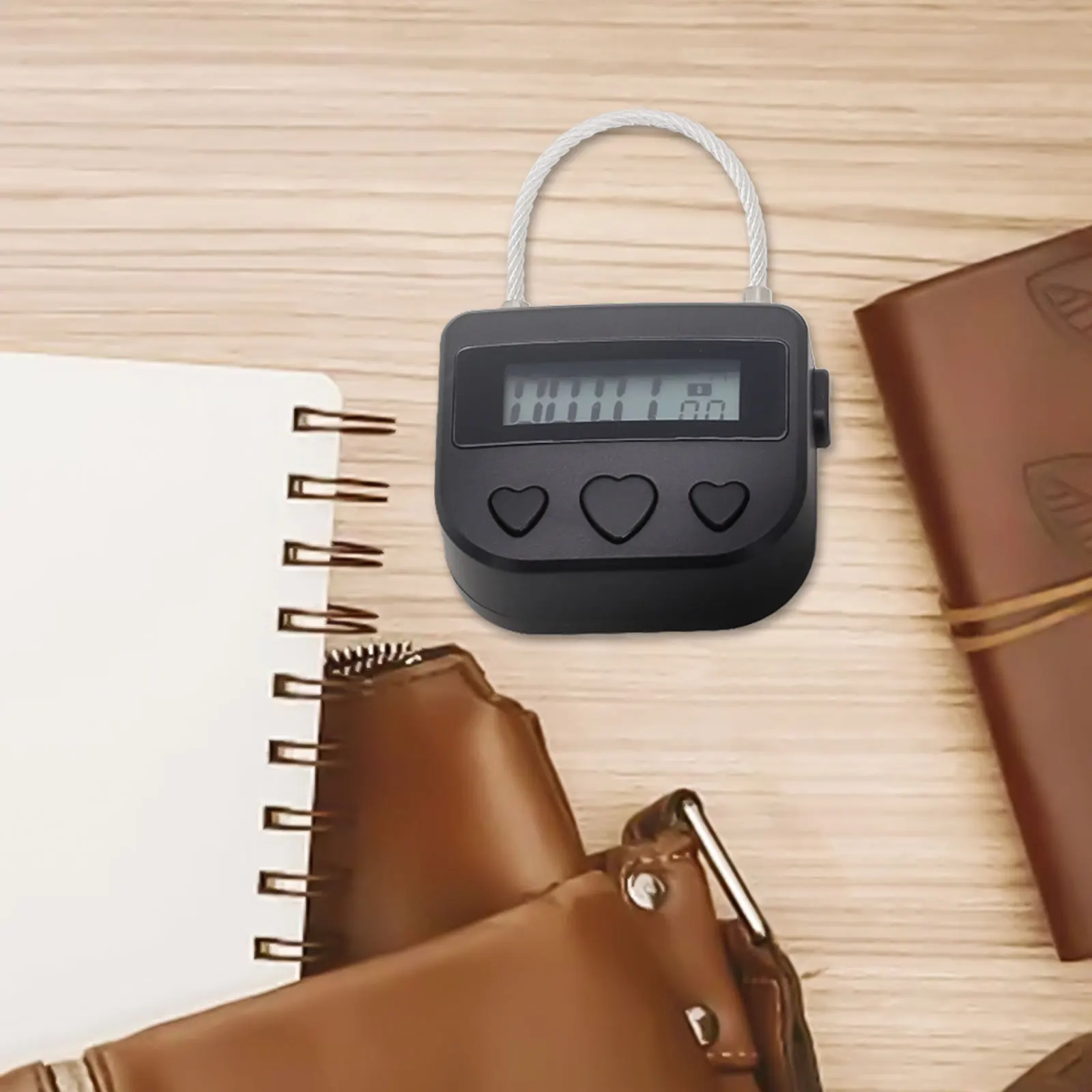 Adjustable Timer Waterproof USB Rechargeable Time Lock Padlock Designed for Use with Restraints and Security Items