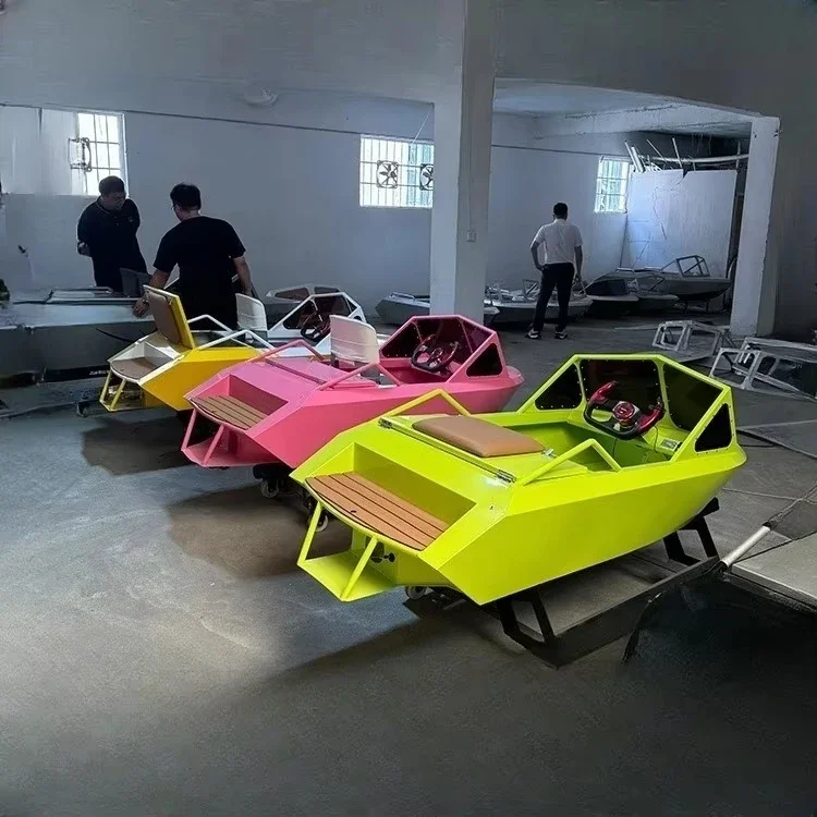 Customize Mini Jet Boat Aluminum Water Ski Jet Ski 15kw 72v For Rowing Boats Water Sports Electric Mini Karting Boat