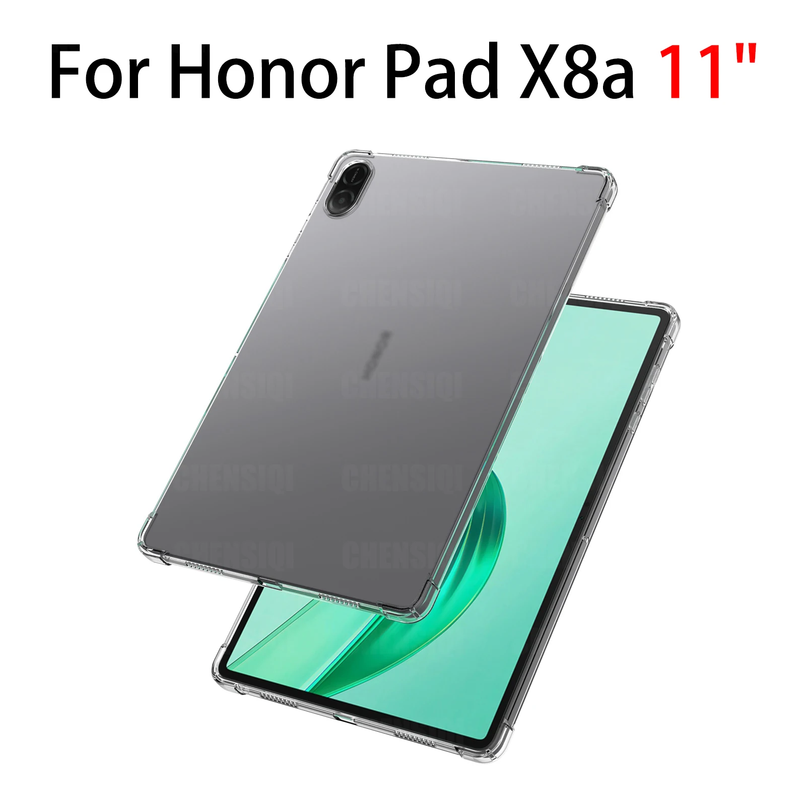 

Transparent Case for Honor Pad X8a 11" 2024 Airbag Drop Protection Flexible TPU Silicone Shockproof High Quality Tablet Cover