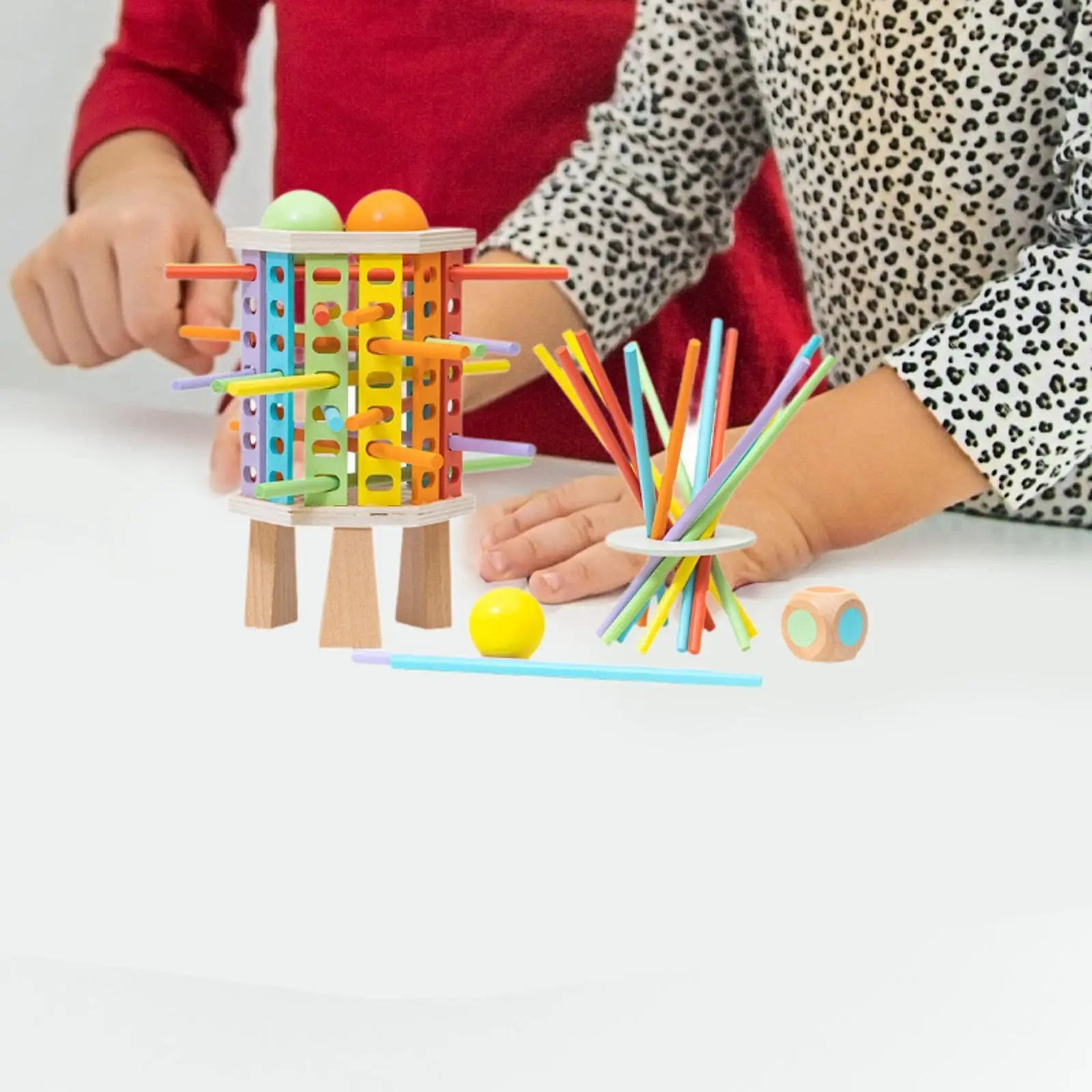 Buntes Sticks-Spiel, Zählspielzeug für Mädchen, Jungen, Kleinkinder im Alter von 3, 4, 5, 6 Jahren