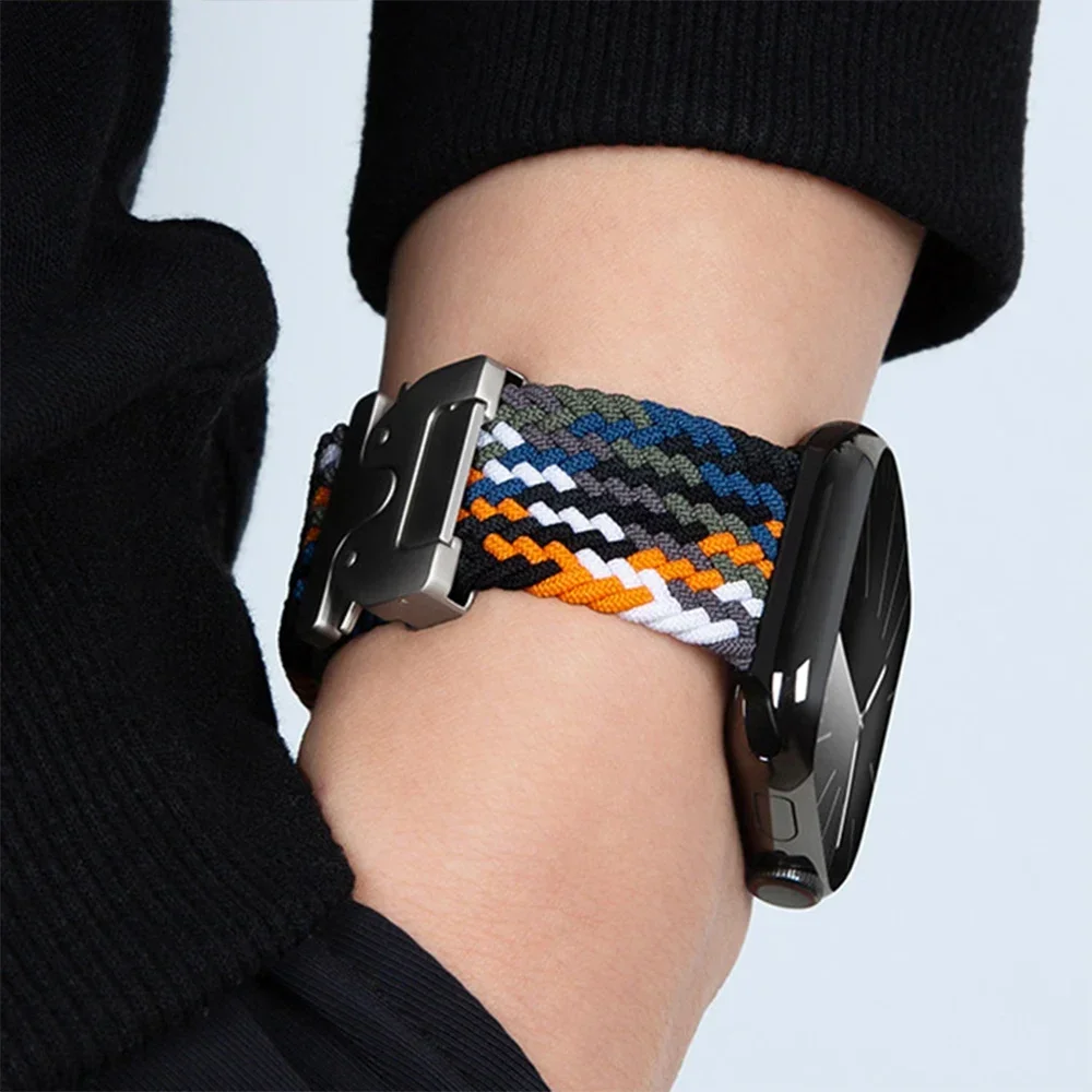 الرسمية مضفر حلقة حزام ل سوار ساعة أبل الترا 2 49 مللي متر Series10 46 مللي متر 42 مللي متر 9 8 7 6 5 4 45 مللي متر 41 مللي متر 44 مللي متر 40 مللي متر زر سوار