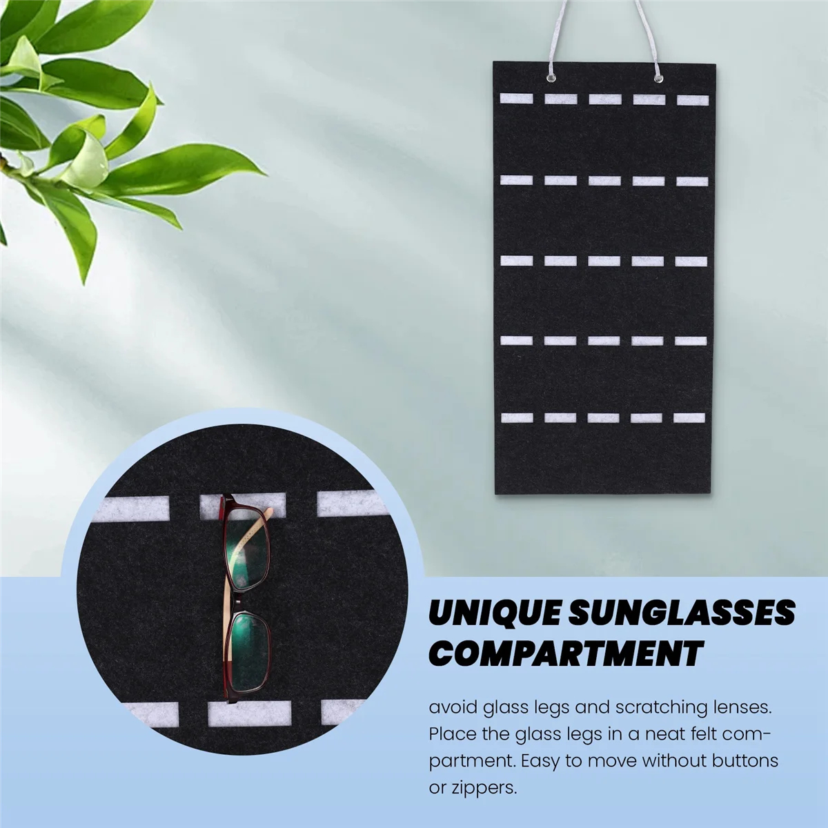 Glasses Organizer Sunglasses Organizer Storage Hanging Bag Sunglasses Eyeglasses Display Show Holder Wall Mount Eyewear Holder L