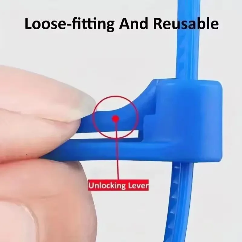 100 Reusable Cable Ties, Cable Lock Loop Nylon Ties Removable, Recyclable, Mixed Colours, Black, White Replacement Tools