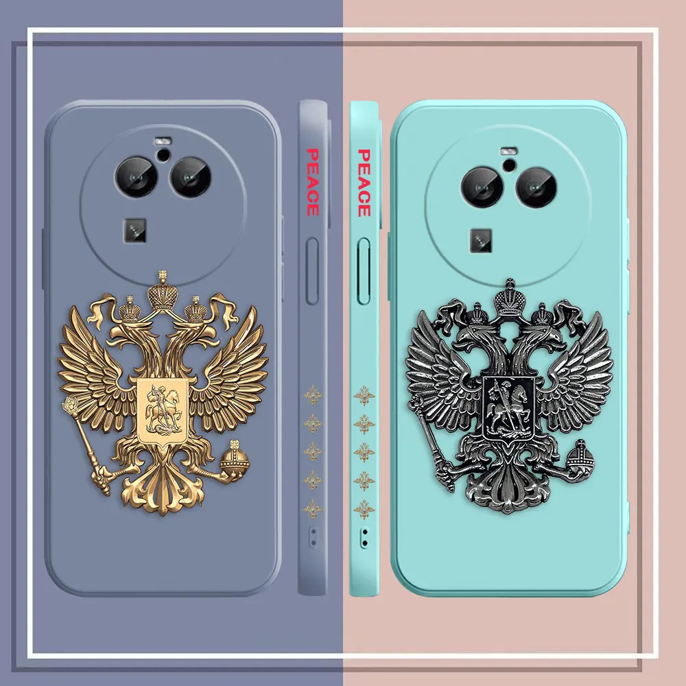 Russian Double-headed Eagle Logo Phone Case For OPPO FIND X5 X3 X2 RENO ACE Z REALME C20 C21 C33 C35 C53 C55 X50 X 5G PRO Case