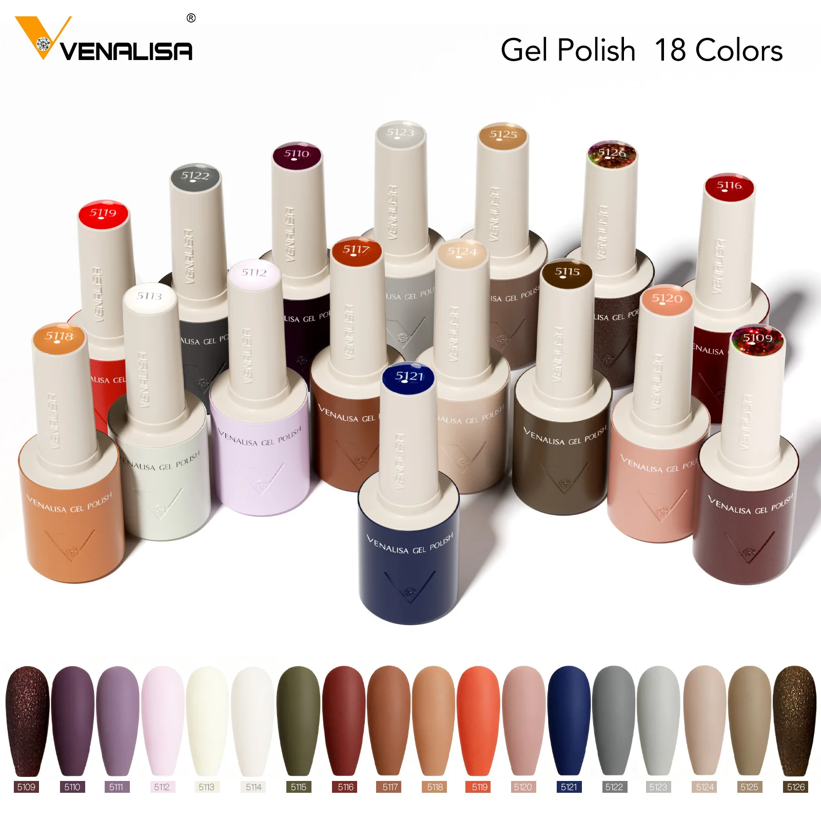 VENALISA Gel Polish HEMA FREE TPO FREE Winter Collection 18 Colors Gel Polish UV LED Soak Off Nail Gel Polish Nail Manicure 10ml