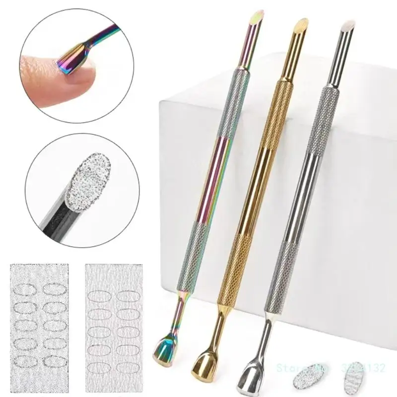 

Double Head Nail Cuticle Pusher Horseshoe Stainless Steel Removing Dead Skin Manicure Tool Polishing Nail Surface Tool