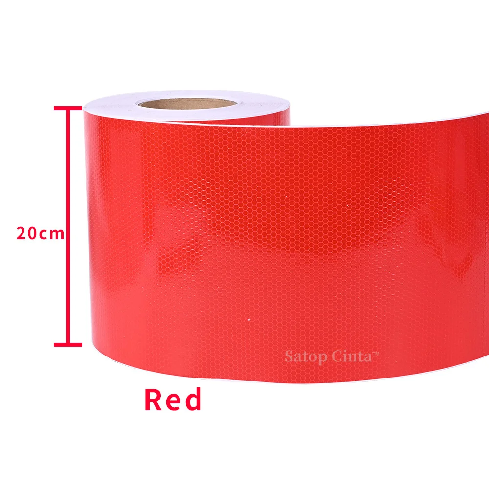 3M Satop Cinta Rood Reflecterend Materiaal Opvallend Waterdichte Veiligheid Voorzichtigheid Strips Tape Outdoor Reflector Gevaar Spoor Sticker