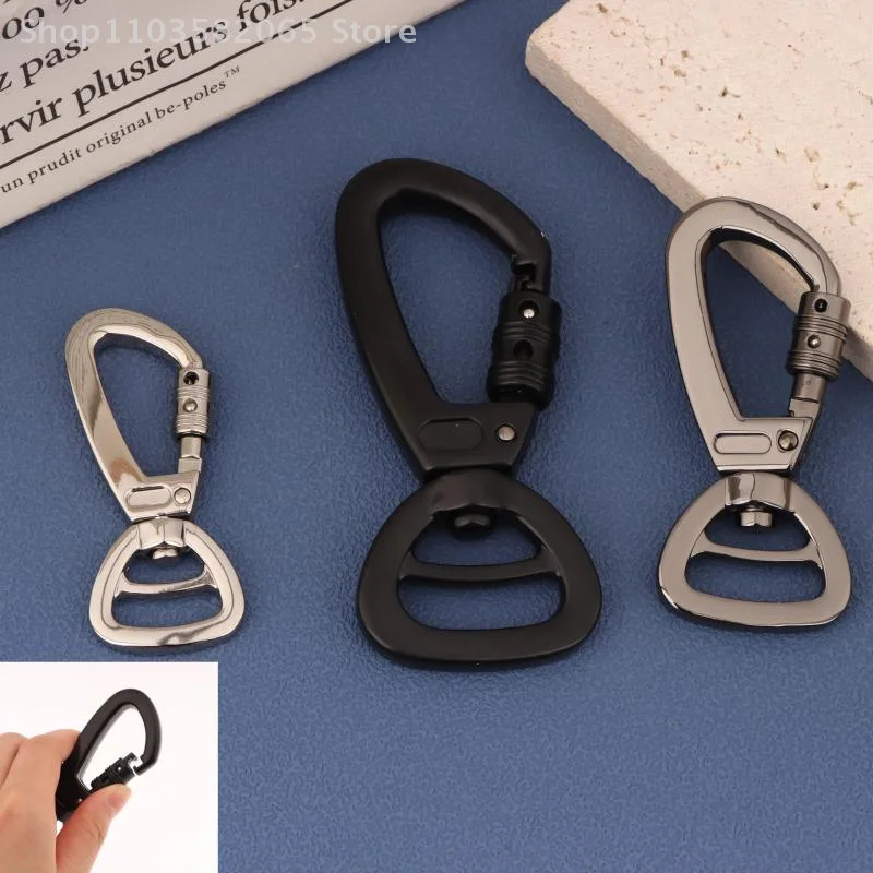 1Pcs 360° Rotatable Carabiner Keychain Hook With Lock Rock Climbing Safety Quick-hang Spring Hook DIY Strong Pull Buckle