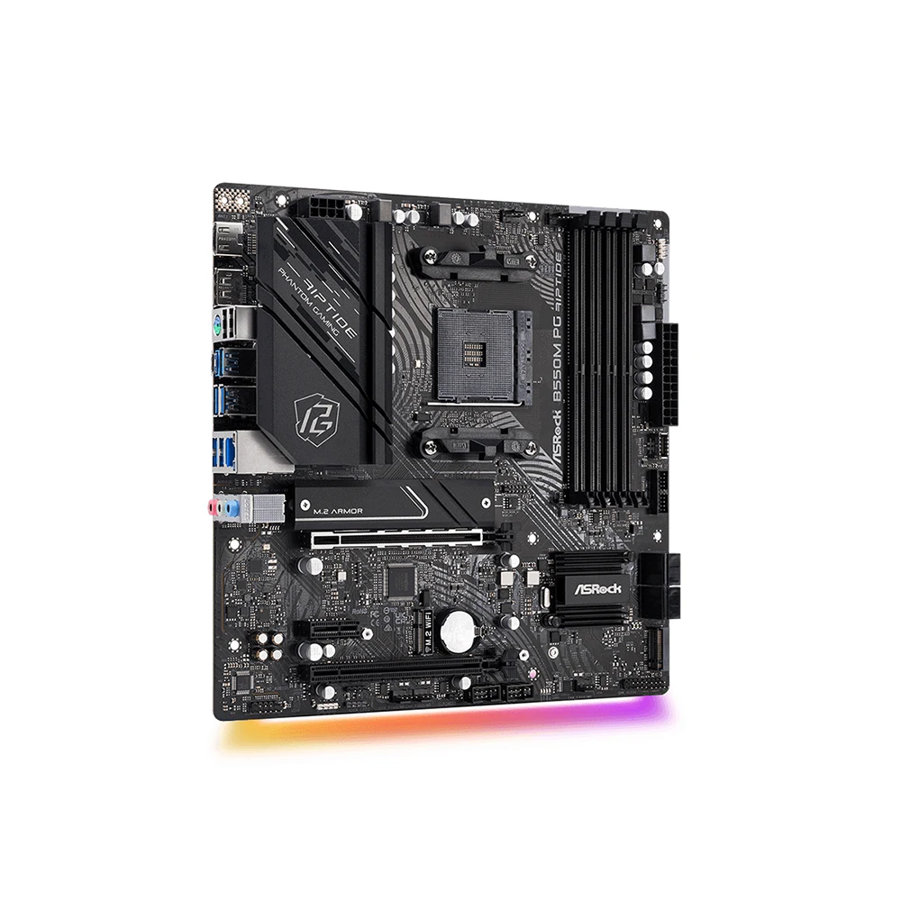اللوحة الأم ASROCK B550M PG RIPTIDE AMD B550 AM4 تدعم Ryzen 5 5600X 5600 7 5800X 5700G 9 5900X DDR4 4733+(OC) M.2 Micro ATX #3