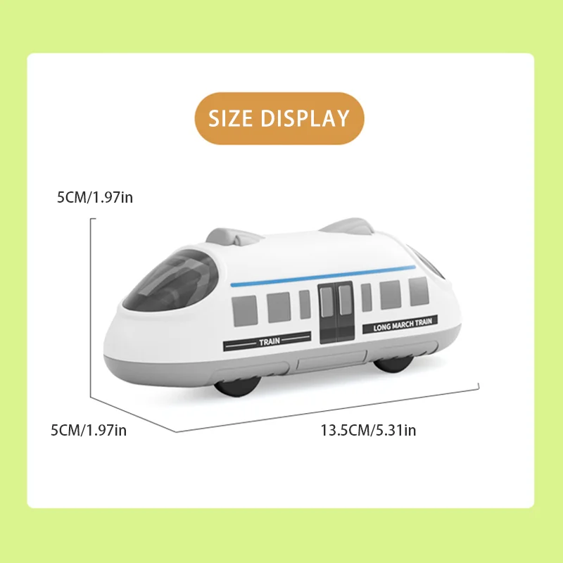 Kids Toy Train - Realistic Dual Pull-Back High-Speed Rail Model, Gift Toy Vehicle for Boys & Girls
