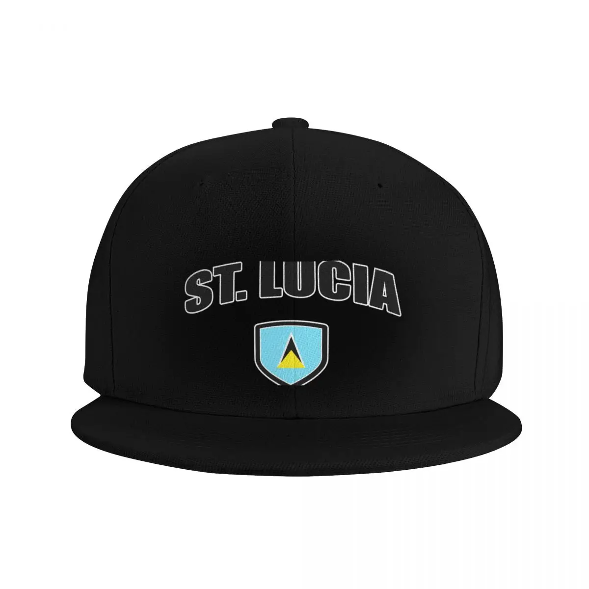 St Lucia Sport With Patriotic Flag Shield Baseball Cap Golf Cap Designer Hat Men Golf Wear Women's