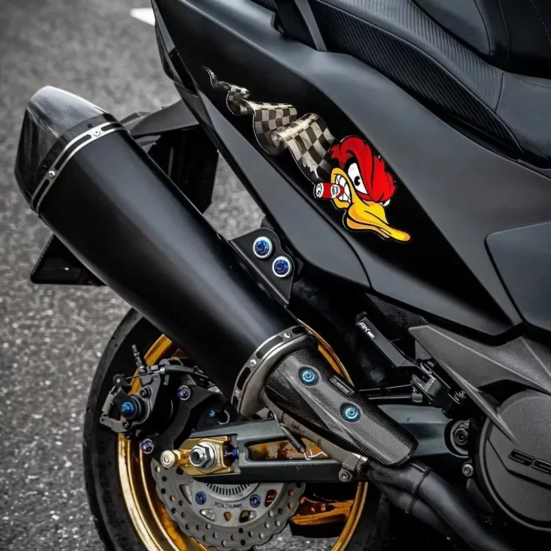 

Funny Angry Duck with Cigar Vinyl Decal for Scooter Motorbike Fuel Tank
