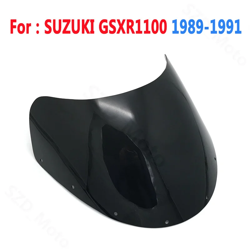 For SUZUKI GSXR 1100 GSXR1100 1989 1990 1991 Motorcycle Accessories Windshield Windscreens Wind Deflectors Viser Visor Black