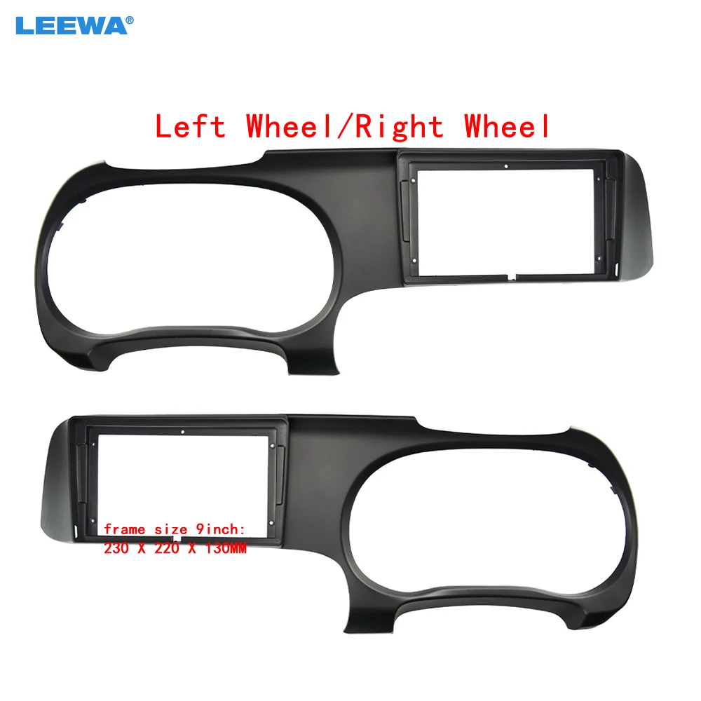 

LEEWA Car Audio 9" Big Screen DVD Fascia Frame Adapter For Hyundai I-10 2019(LHD/RHD) 2Din Dash Installation Panel Frame Kit